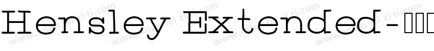 Hensley Extended字体转换